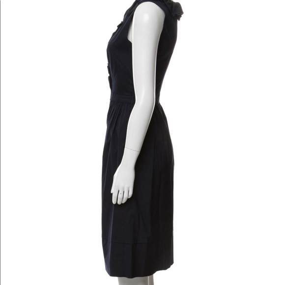 Prada Navy Sleeveless Ruffle Dress IT 42 NWOT - Picture 3 of 7